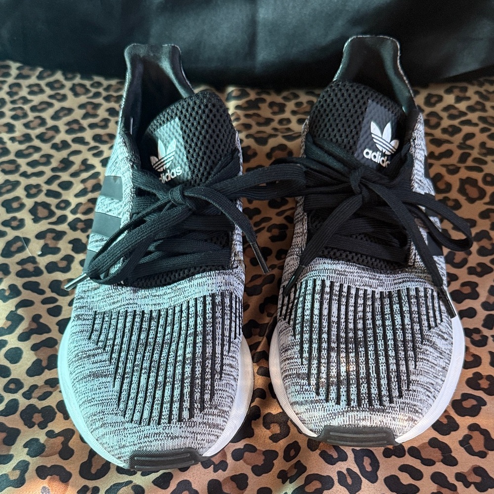 Adidas Black and White Knit Sneakers